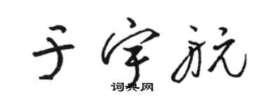 駱恆光於宇航草書個性簽名怎么寫