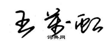 朱錫榮王萬虹草書個性簽名怎么寫