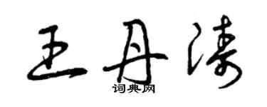 曾慶福王丹濤草書個性簽名怎么寫