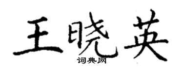 丁謙王曉英楷書個性簽名怎么寫