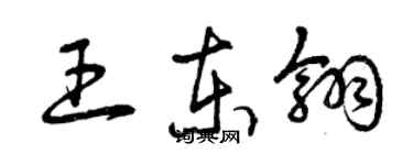 曾慶福王東翎草書個性簽名怎么寫