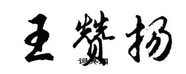 胡問遂王讚揚行書個性簽名怎么寫