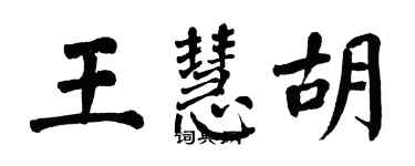 翁闓運王慧胡楷書個性簽名怎么寫