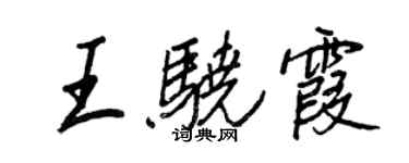 王正良王驍霞行書個性簽名怎么寫