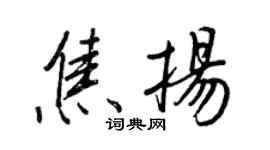 王正良焦揚行書個性簽名怎么寫