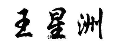 胡問遂王星洲行書個性簽名怎么寫