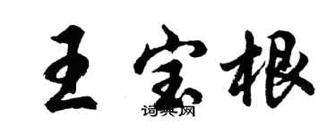 胡問遂王寶根行書個性簽名怎么寫