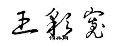 曾慶福王彩寬草書個性簽名怎么寫