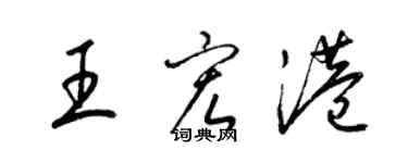 梁錦英王宏港草書個性簽名怎么寫