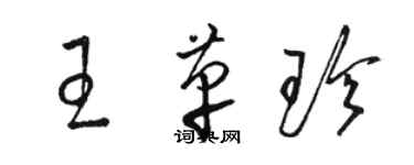 駱恆光王革珍草書個性簽名怎么寫