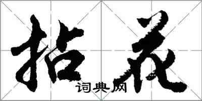 胡問遂拈花行書怎么寫