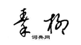 梁錦英秦柳草書個性簽名怎么寫
