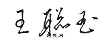 駱恆光王聰玉草書個性簽名怎么寫