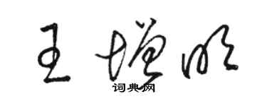 駱恆光王增明草書個性簽名怎么寫