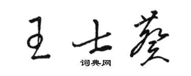 駱恆光王士葵草書個性簽名怎么寫