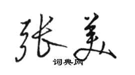 駱恆光張美行書個性簽名怎么寫