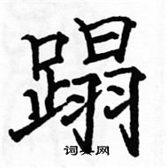 駱恆光寫的硬筆楷書蹋