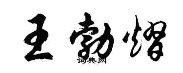 胡問遂王勃熠行書個性簽名怎么寫
