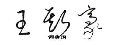 駱恆光王斯豪草書個性簽名怎么寫