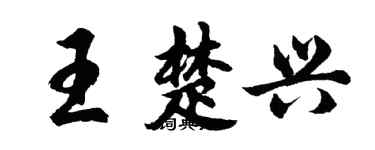 胡問遂王楚興行書個性簽名怎么寫