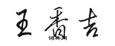 駱恆光王香吉行書個性簽名怎么寫