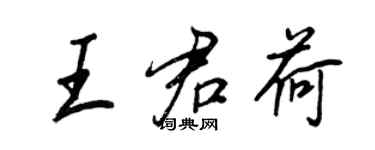 王正良王君荷行書個性簽名怎么寫