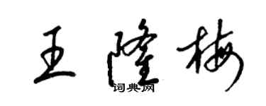 梁錦英王隆梅草書個性簽名怎么寫