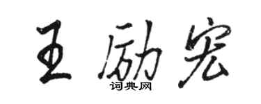 駱恆光王勵宏行書個性簽名怎么寫