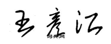 朱錫榮王彥江草書個性簽名怎么寫