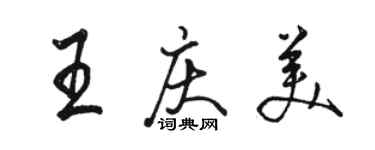 駱恆光王慶美行書個性簽名怎么寫