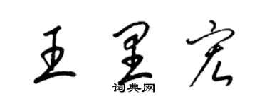 梁錦英王里宏草書個性簽名怎么寫