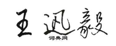 駱恆光王迅毅行書個性簽名怎么寫