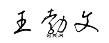 梁錦英王勃文草書個性簽名怎么寫