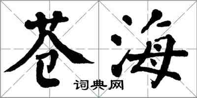 翁闓運蒼海楷書怎么寫