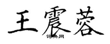 丁謙王震蓉楷書個性簽名怎么寫