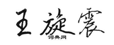 駱恆光王旋震行書個性簽名怎么寫