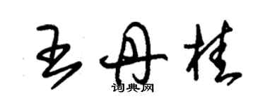 朱錫榮王丹桂草書個性簽名怎么寫