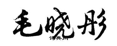胡問遂毛曉彤行書個性簽名怎么寫