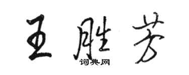 駱恆光王勝芳行書個性簽名怎么寫