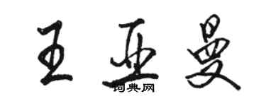 駱恆光王亞曼行書個性簽名怎么寫