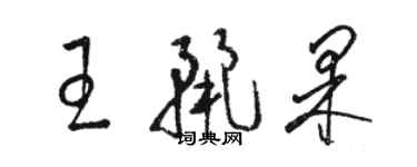 駱恆光王麗果草書個性簽名怎么寫