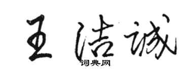 駱恆光王潔誠行書個性簽名怎么寫