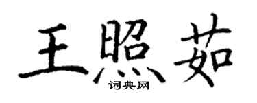丁謙王照茹楷書個性簽名怎么寫