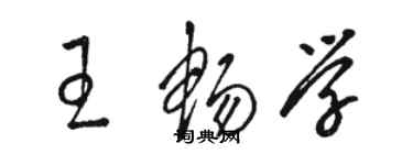 駱恆光王暢學草書個性簽名怎么寫