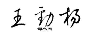 梁錦英王勁楊草書個性簽名怎么寫