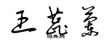 曾慶福王蕊蘭草書個性簽名怎么寫