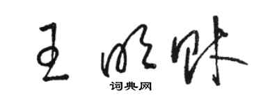 駱恆光王明財草書個性簽名怎么寫