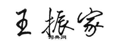 駱恆光王振家行書個性簽名怎么寫