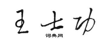 駱恆光王士功草書個性簽名怎么寫