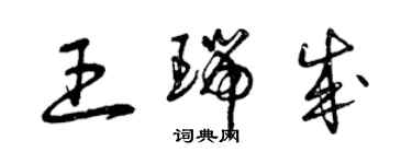 曾慶福王瑞成草書個性簽名怎么寫